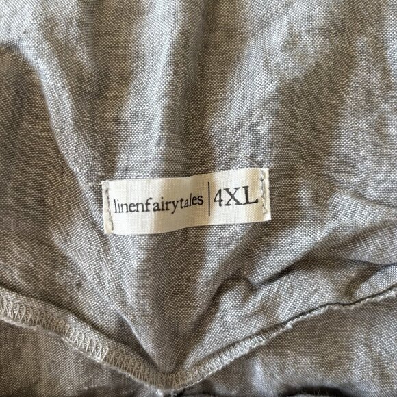 Linen Fairy Tales Overalls Womens 100% Linen Gray Lagenlook SEE MEASUREMENTS! - Picture 2 of 14